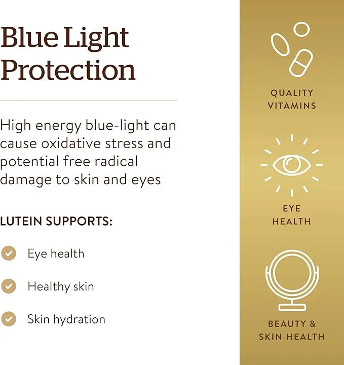 Solgar Lutein 40 mg, 30 Softgels - Supports Eye Health - Helps Filter Out Blue-Light - Contains FloraGLO Lutein - Gluten F...