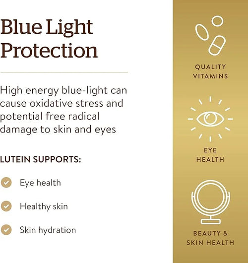 Solgar Lutein 40 mg, 30 Softgels - Supports Eye Health - Helps Filter Out Blue-Light - Contains FloraGLO Lutein - Gluten F...