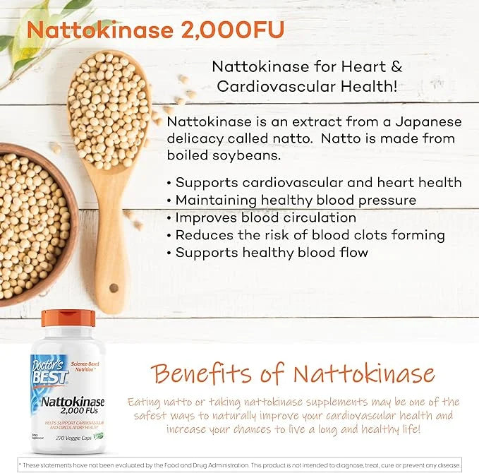 Doctor's Best Nattokinase, Non-GMO, Vegan, Gluten 270 Veggie
