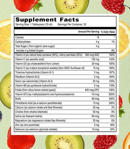 Go Healthy Multivitamin for Women, Men, Teens 20 Fruits 32 Servings