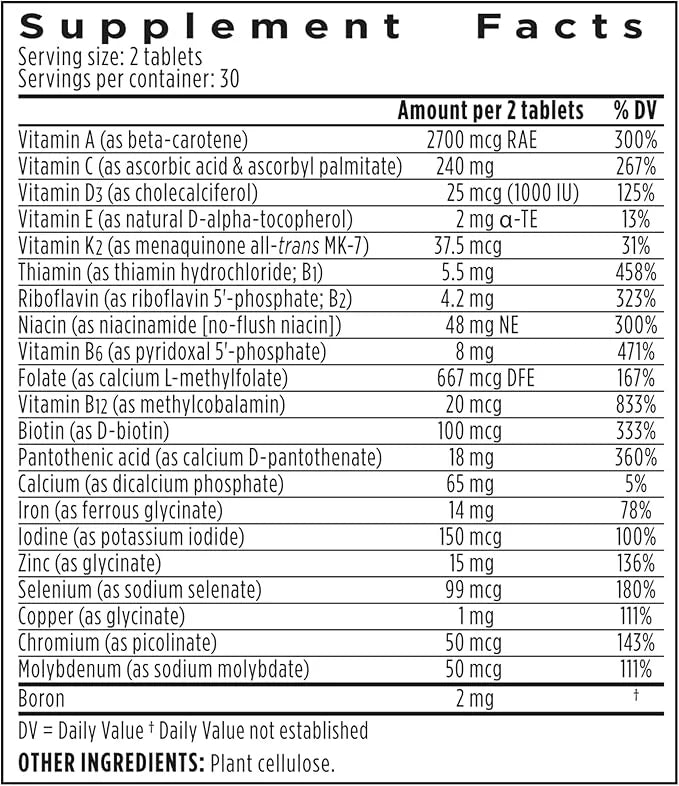 Igennus Methylated Women's Multivitamin, Methylated Folate for MTHFR, Clean Label & Sustained Release, with Iron, Non-GMO,...