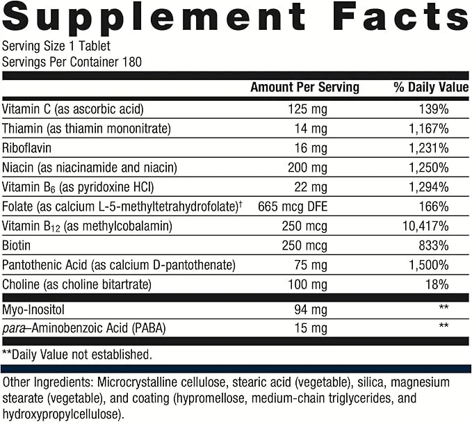 Metagenics Glycogenics - B Vitamin Complex B6 & B12 - 180 Count