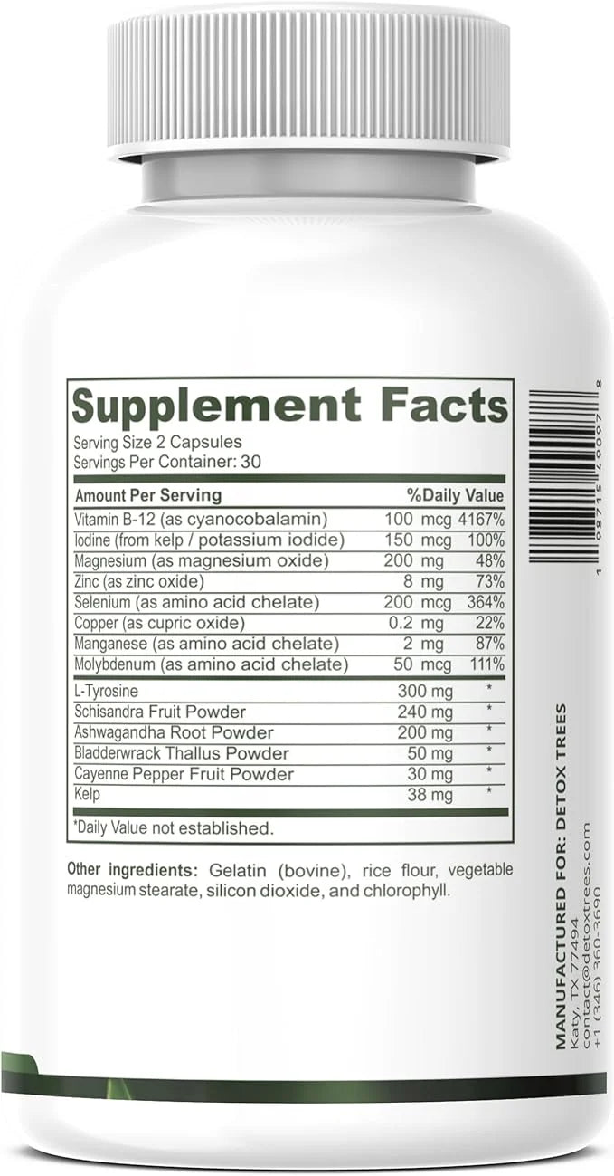 Advanced Thyroid Support – 60 Vegetable Capsules – Supports Healthy Thyroid Function, Energy, and Metabolism - Product Image