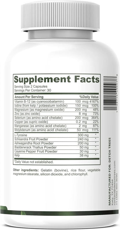 Advanced Thyroid Support – 60 Vegetable Capsules – Supports Healthy Thyroid Function, Energy, and Metabolism - Product Image