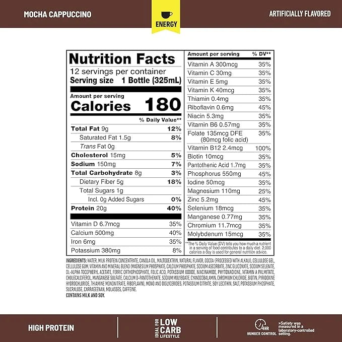 SlimFast Advanced Energy High Protein Meal 20g of 4 Count 3)