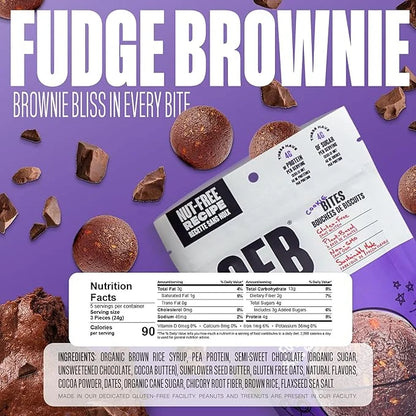 The GFB Gluten Free Protein Cookie Bites Nut Free Variety Pack – Super Tasty Allergen Friendly Fudge Brownie, Cookie Dough...