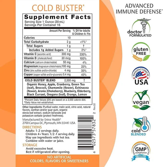 Eniva Elderberry Sambucus Immune Support Syrup, 16 oz