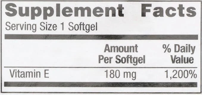 GeriCare Vitamin E Supplement 180 mg (400 IU) 100 Count 1)