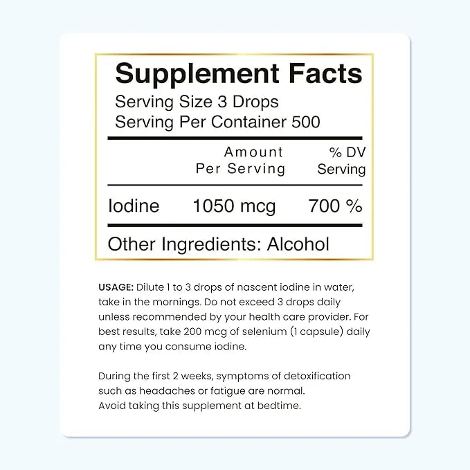 Coco March Nascent Iodine-Magnetized Iodine High Concentration, Thyroid & Metabolism Support, Gluten Free, Keto Friendly, ...