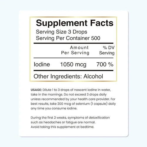 Coco March Nascent Iodine-Magnetized Iodine High Concentration, Thyroid & Metabolism Support, Gluten Free, Keto Friendly, ...