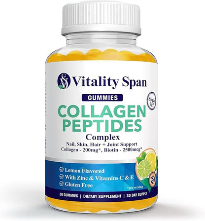Collagen Gummies with Biotin (2500mcg), Vitamins 60 Collagen