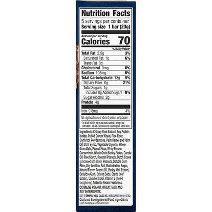 Fiber One 70 Calorie Chewy Snack Bars, Chocolate Peanut Butter, 5 ct (Pack of 4) - Product Image