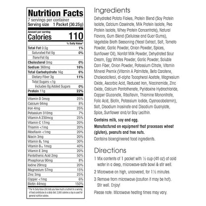 WonderSlim Instant Mashed Potatoes, Garlic, 11g Protein, Low Fat, Gluten Free (7ct) - Product Image