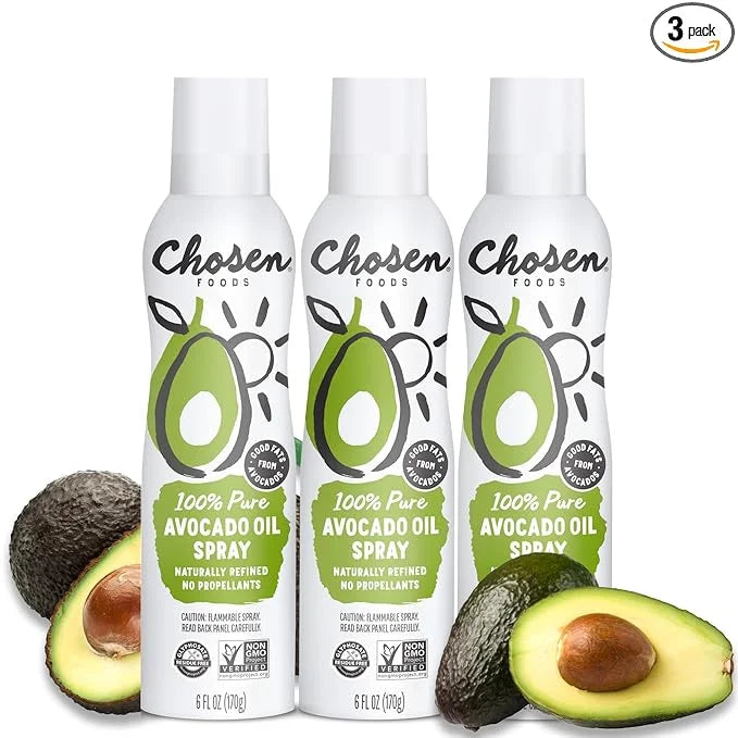 Chosen Foods 100% Pure Avocado Oil Spray, Keto and Paleo Diet Friendly, Kosher Cooking Spray for Baking, High-Heat Cooking...