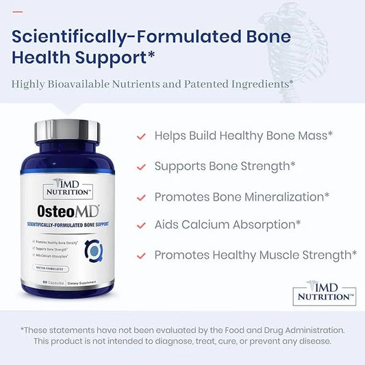 1MD Nutrition OsteoMD for Comprehensive Support D3 & K2-90 Capsules