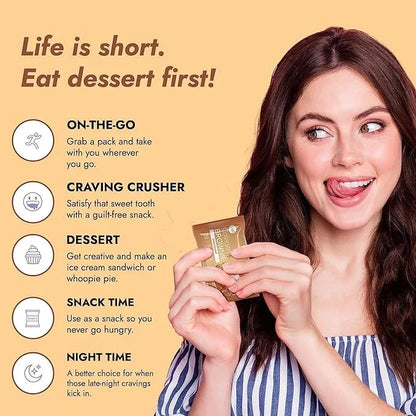 321glo Collagen Protein Brownie | Gluten Free, Low Sugar | Keto Snack for Women, Men, & Kids | 16g Protein, 6g Collagen | ...