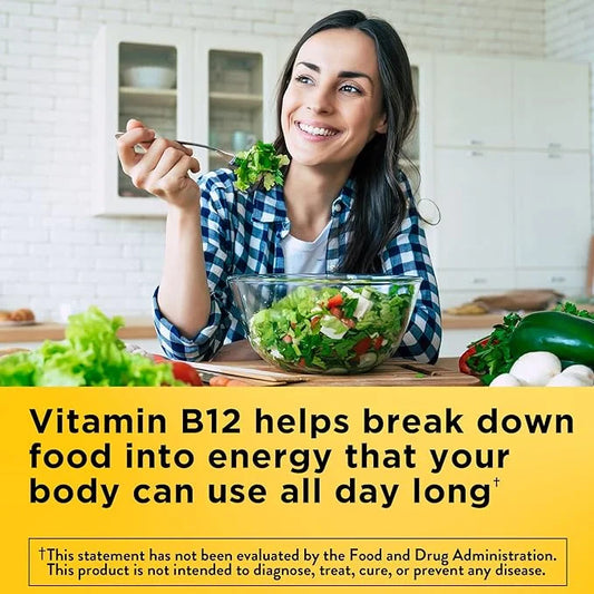 Nature Made Vitamin B12 1000 mcg, Easy to Take Sublingual B12 for Energy Metabolism Support, 50 Sugar Free Fast Dissolve T...