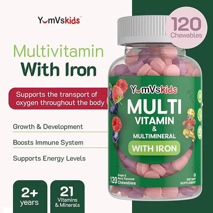 YumVs Complete Kids Multivitamin with Iron 2 Year (120 Tablets)