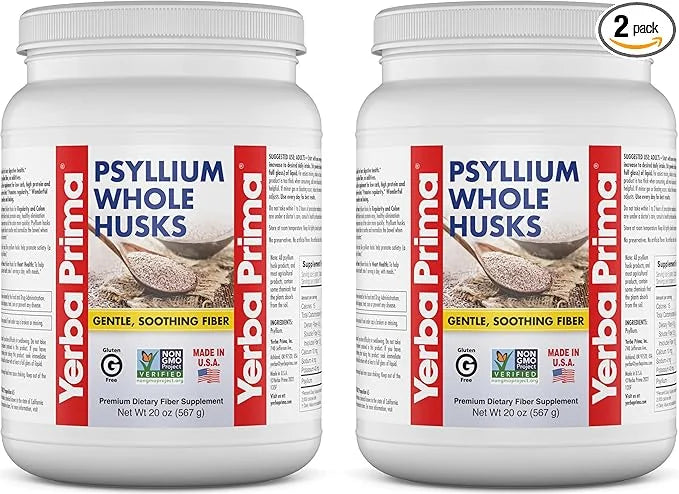 Yerba Prima Whole Psyllium Husk Fiber 20 oz 2) -