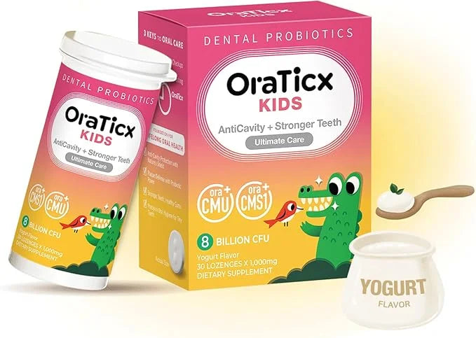 Kids Dental Probiotics for Anti-Cavity + Healthy Teeth and Gums, 8 Billion CFU Probiotics for Oral Health, Sugar Free Yogu...