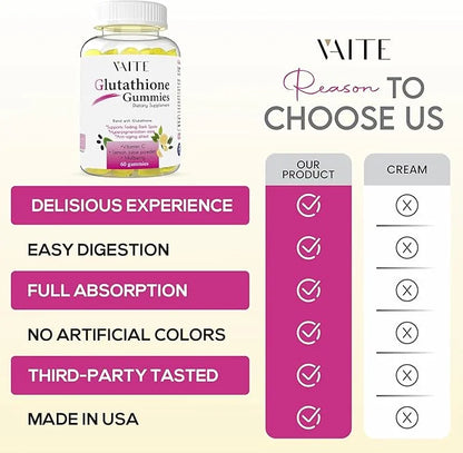 VAITE Glutathione Gummies for Skin 60 Gummies
