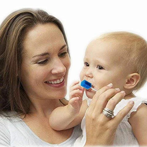 Oral Care Swabs Disposable- Blue 100 Counts - Product Image