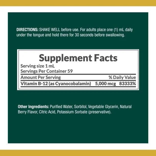 Nature's Bounty Vitamin B Complex Sublingual 2 oz 5)