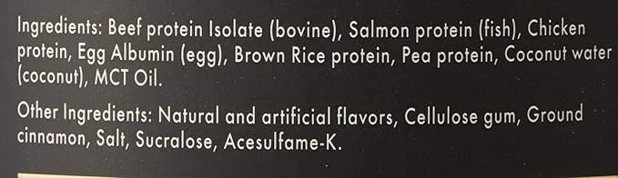 REDCON1 MRE Lite Whole Food Protein Powder, Snickerdoodle - Low Carb & Whey Free Meal Replacement with Animal Protein Blen...