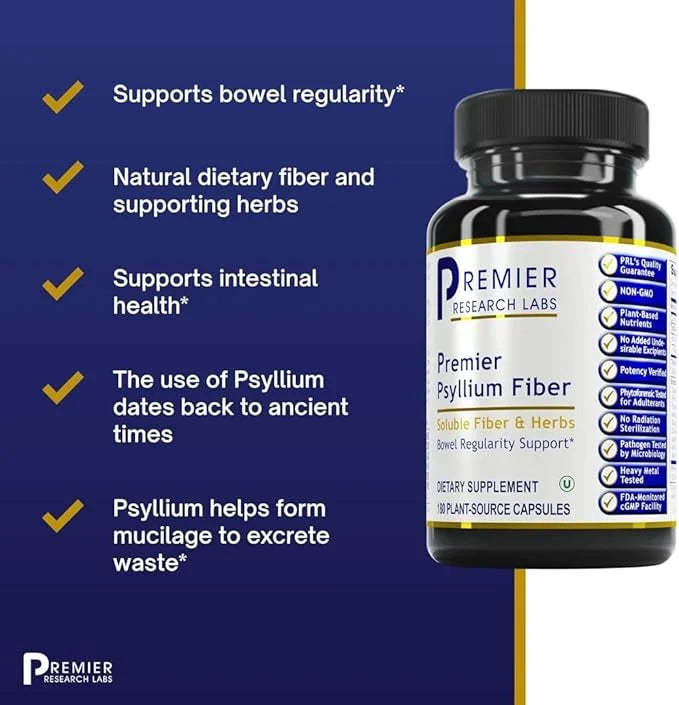 Premier Research Labs Psyllium Fiber 180 Plant-Source
