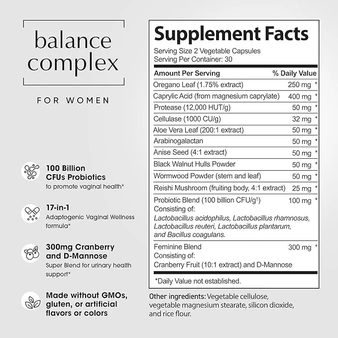 Balance Complex 17-in-1 Vaginal Health 100 60 Capsules