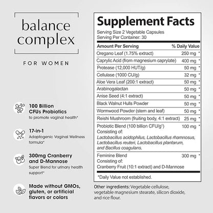 Balance Complex 17-in-1 Vaginal Health 100 60 Capsules