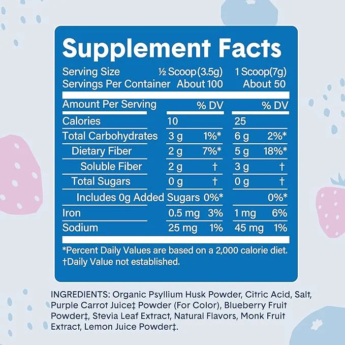 Bellway Super Fiber Powder + Fruit, (50 Servings)