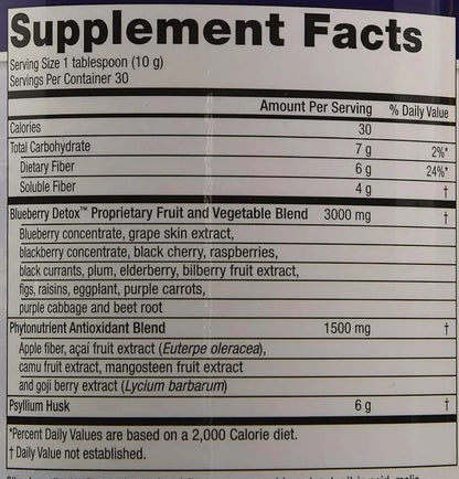 Purity Products Advanced Blueberry Detox Daily 6 Grams 30 Servings