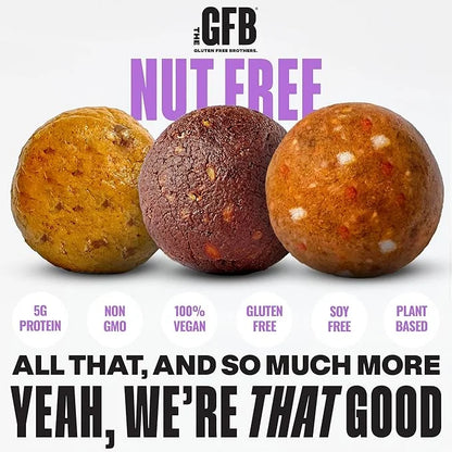 The GFB Gluten Free Protein Cookie Bites Nut Free Variety Pack – Super Tasty Allergen Friendly Fudge Brownie, Cookie Dough...