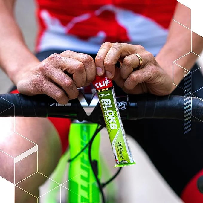 CLIF BLOKS - Strawberry Flavor - Energy Chews - Non-GMO - Plant Based - Fast Fuel for Cycling and Running - Quick Carbohyd...