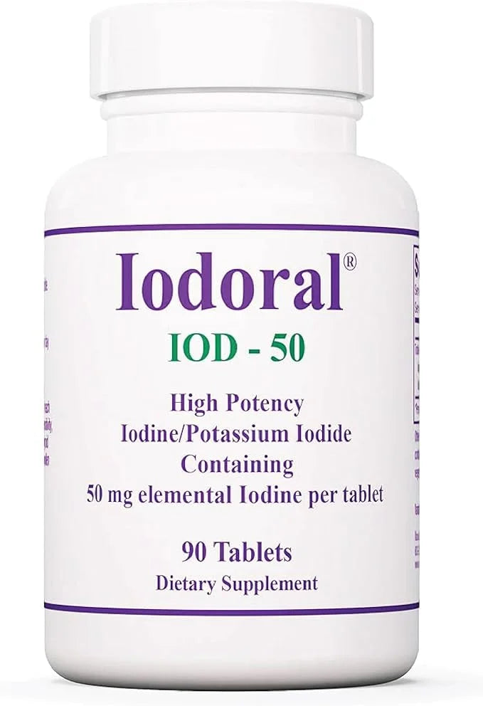 Optimox Iodoral 50 mg Supplement - Potassium Iodide Tablets, High Potency Iodine Tablets, Iodine Supplements for Thyroid S...
