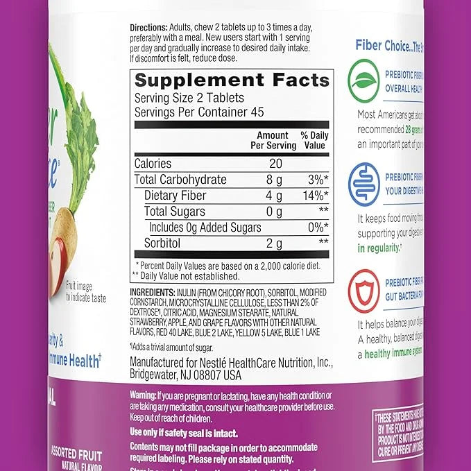 Fiber Choice Daily Prebiotic Fiber Chewable 90 Count 2)