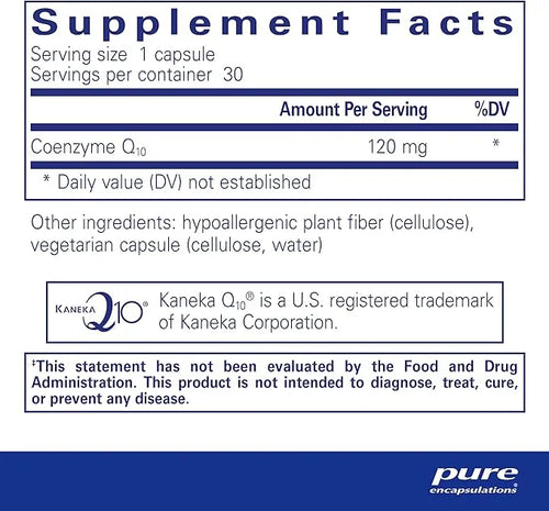 Pure Encapsulations CoQ10 120 mg Q10 Supplement 1-Month Supply