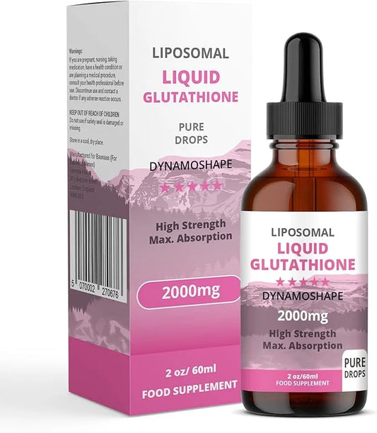 Liposomal Glutathione 2000mg with Vitamin C, Oral Glutathione Liquid, Antioxidant Supplement for Detox, Superior Absorptio...