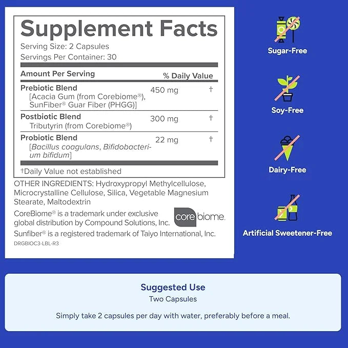 Gundry MD® Bio Complete 3, 3-in-1 Probiotics for Gut Health, Probiotic Supplements for Digestion, Supplement Supporting Bl...