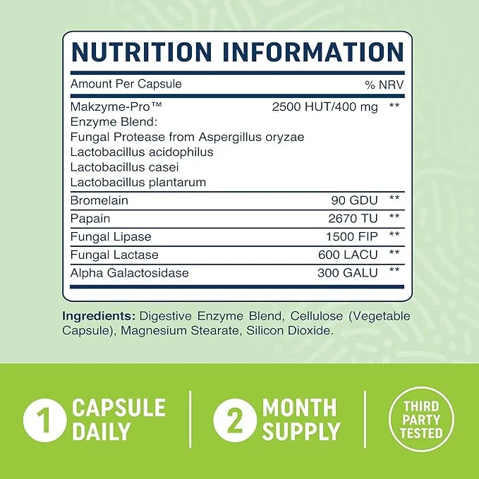 Digestive Enzymes 400MG with Probiotics 60ct