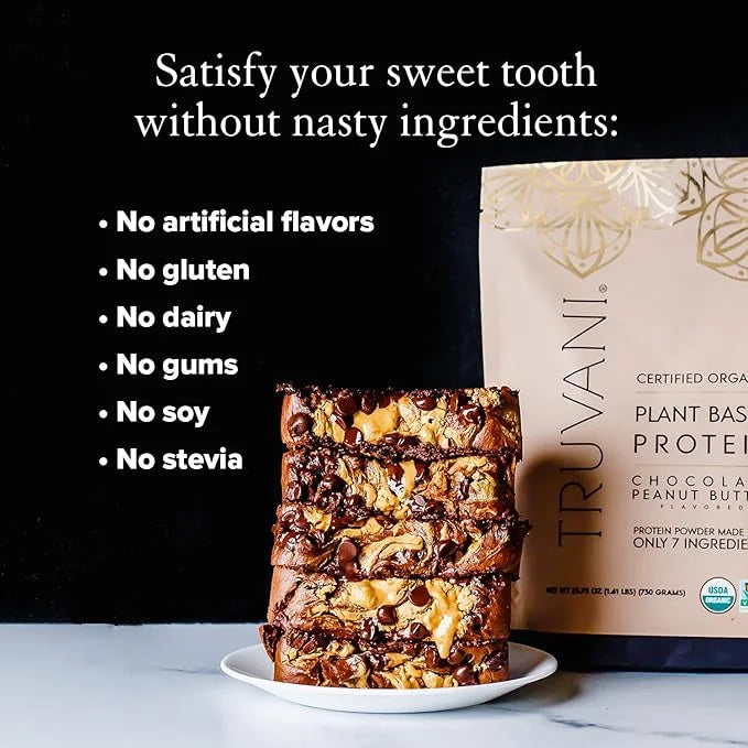 Truvani Vegan Pea Protein Powder | Chocolate Peanut Butter | 20g Organic Plant Based Protein | 10 Servings | Keto | Gluten...