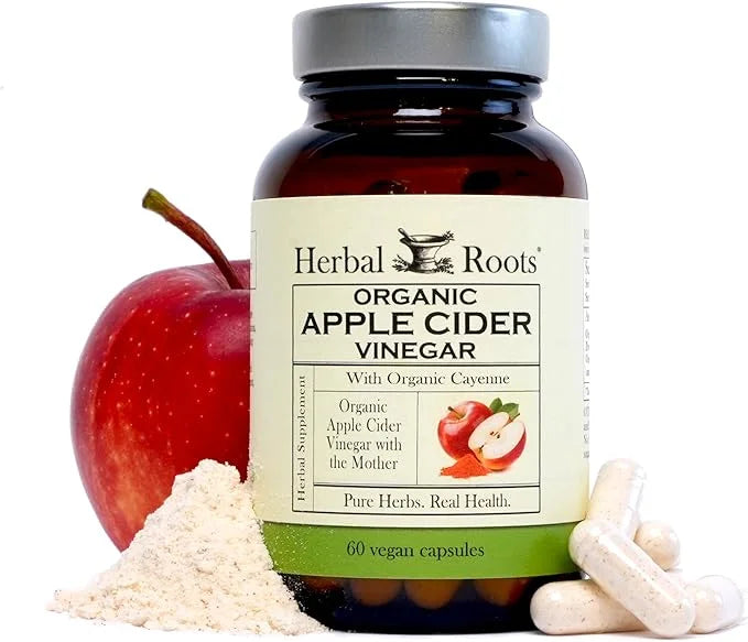 Herbal Roots Organic Apple Cider Vinegar 650 mg 60 Vegan