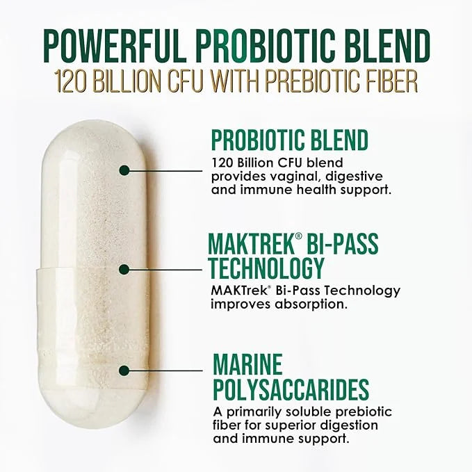 Probiotics for Digestive Health, 120 Billion 60 Capsules