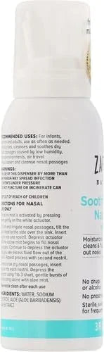 Zarbee's Baby Nasal Saline Spray, Soothing 3Fl Oz