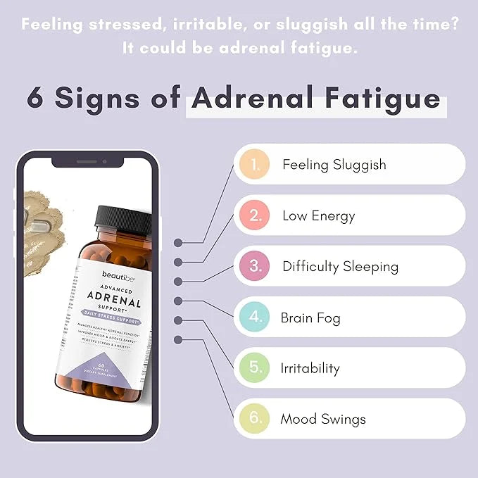 Adrenal Support for Women & Men 60 Non-GMO
