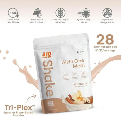 310 Nutrition All-In-One Meal Replacement Shake - Fiber-Rich Vegan Superfood Blend with Natural Sweeteners - Low Carb, Ket...