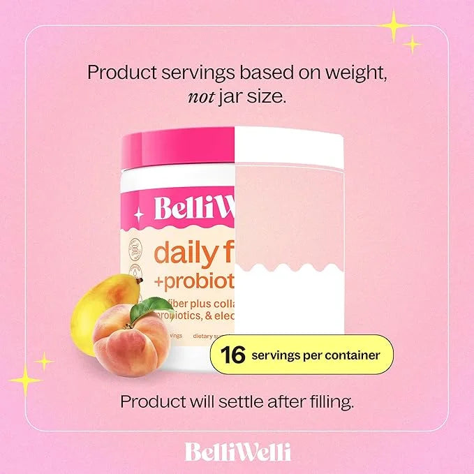Daily Fiber Supplement Powder with Collagen, Probiotics & Electrolytes | Supports Digestive Health, Gut Balance & Debloati...
