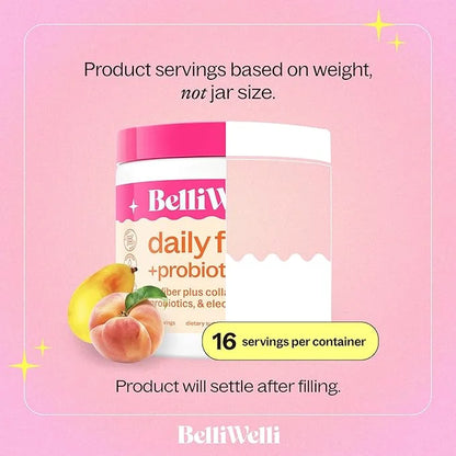 Daily Fiber Supplement Powder with Collagen, Probiotics & Electrolytes | Supports Digestive Health, Gut Balance & Debloati...