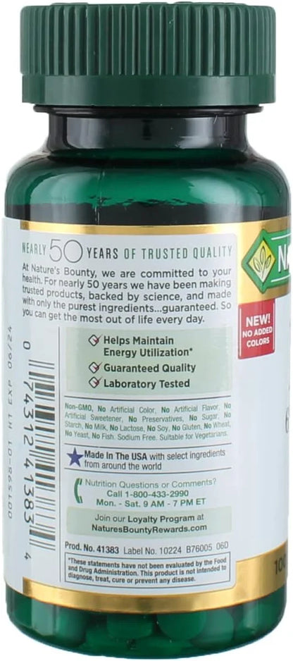 Nature's Bounty Iron 65 mg Tablets 100 Tablets (Pack of 6) - Product Image
